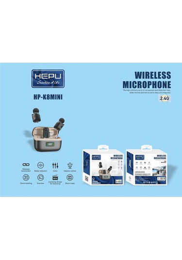 Plentiful S35 Mını Kablosuz Yaka Mikrofonu 2 Li Set Gürültü Engelleyici 30 Sa Pil Ömrü L 2.4g Şarj Kutulu