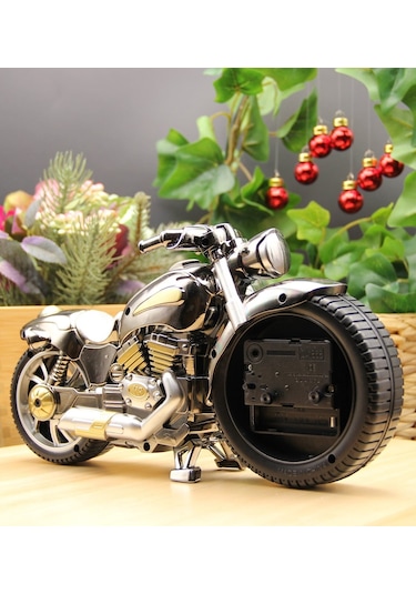 Dekoratif Motorsiklet Alarmlı Masa Saati