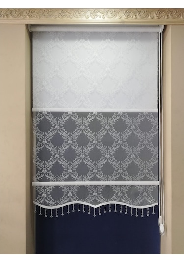 1.Kalite Tül&Stor Çift Mekanizmalı Perde Etek+Boncuk