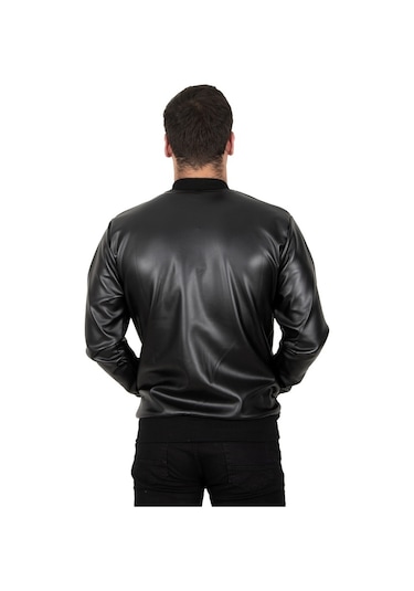 Deepsea Erkek Siyah Suni Deri Kolej Mont 23020660 Siyah