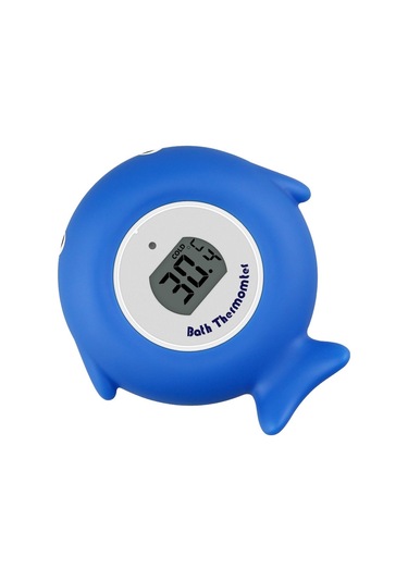 Sones 2 Adet Küçük Balık Bebek Banyo Elektronik Termometresi Küvet Havuz Su Termometresi Mavi