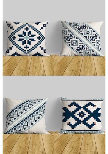 Belle Benoit Baskılı Runner & Koltuk Kırlent Kılıfı Set Desen3