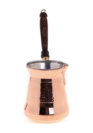 Cobper Premium Collection Roman Bakır Cezve 450ml Ahşap Kulp