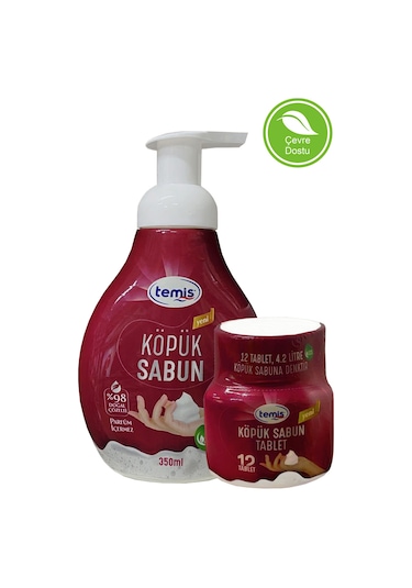 Temis Köpük Sıvı Sabun 350 ML + Köpük Sabun Tableti 12'li