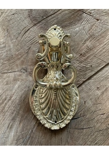 Antik Parlak Sarı Döküm Pirinç Ahşap Kapı Tak Tak Kapı Tokmagı