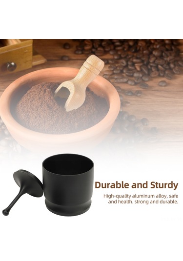 Shineyee 58mm Gümüş 304 Paslanmaz Çelik Kahve Tozu Toplayıcı Seti - Kapağlı, Bölünebilir, Filtre Kahve Makinesi İle Uyumlu, Profesyonel Toz Dağıtım Aracı Gümüş