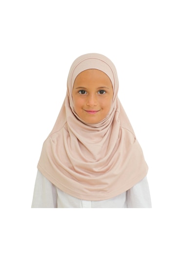 Çocuk Hazır Giyim Başörtüsü Şal Turban Viskon - Bej BEj