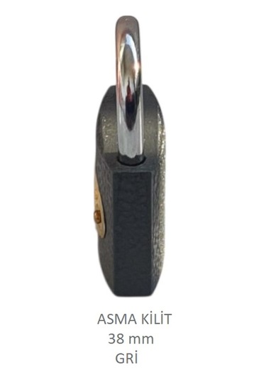 Adilon Asma Kilit, 38 Mm Gri