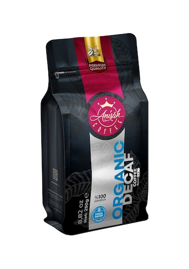 Anisah Decaf Arabica Kafeinsiz Orta Kavrum Kahve Çekirdeği 250 G