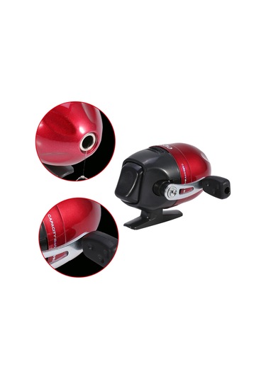 Qingmipy Kırmızı Tam Kapalı Küresel Balık Makinesi - Dayanıklı Malzeme, Hızlı Tuş Kontrolü, İp Kaybı Önleyici, Hafif Ve Taşınabilir