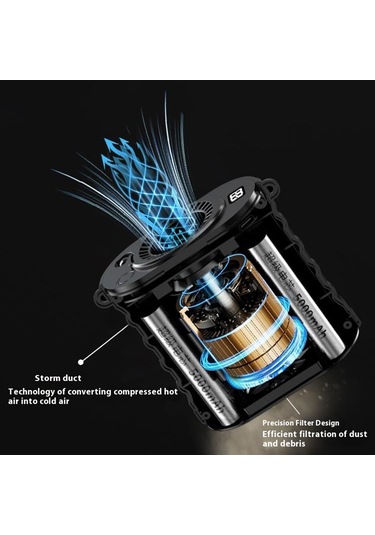 G20 Taşınabilir Bel Fanı Şarj Edilebilir 5 Hız Ayarlanabilir Led El Feneri Güç Bankası Kemer Fanları Yürüyüş Ve Binicilik İçin Siyah