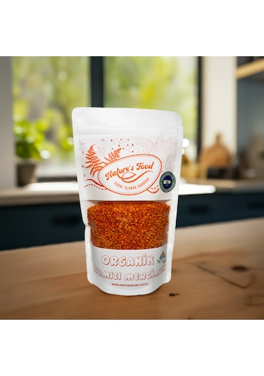 Organik Kırmızı Mercimek 500gr Pestisit Analizli Organik Sertifikalı