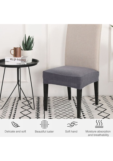 Örme Yastıklı Sandalye Minderi Kılıfı Mor Mor