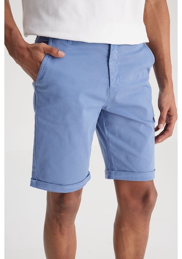 Regular Fit Normal Kesim Normal Bel Lacivert Esnek Şort Navy