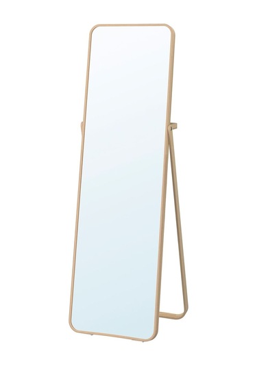 Ayaklı Boy Aynası, Dişbudak, 52x167 Cm Açık Ceviz