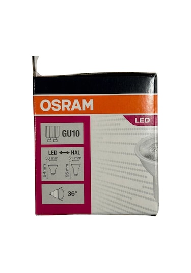 Osram Par16 4.5w 50w 2700k Sarı Işık Gu10 Duylu Led Spot 10 Adet