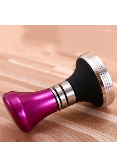 58mm Düz Kahve Sabotaj Paslanmaz Çelik Taban Silikon Kolu Sabotaj Kahve Tozu Çekiç Özelleştirilmiş Coffeeware Siyah