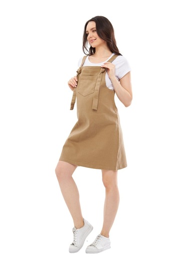 Luvmabelly Myra6310 Kot Hamile Jile Elbise-taş