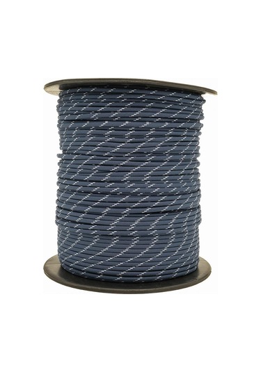 Mg Ropes Paracord İp 4 Mm Lacivert Beyaz Desenli Renk No:80 10 Metre Çok Renkli