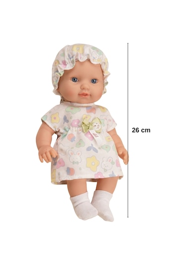 26 Cm Tam Kauçuk Gerçekçi Et Bebek - Kıyafetli, Biberonlu & Emzikli Set Y 20233976