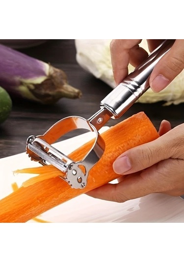 Cordial Yüksek Kalite Paslanmaz Çelik Sebze Meyve Rende Soyucu Silvery Gümüş Rengi