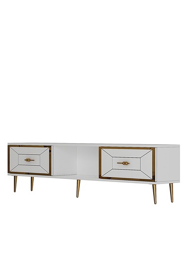 Arnoct Tv Sehpası Beyaz-altın