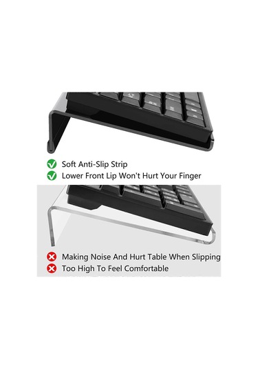 Masa İçin Akrilik Klavye Standı, Klavye Yükseltici, Masa İçin Klavye Tutucu, De
