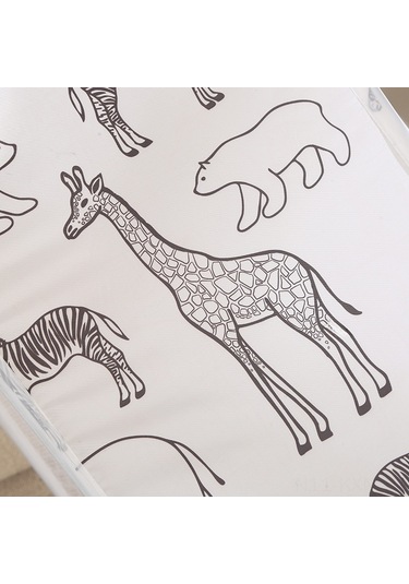 Kosona Uzun Boylu Organik Kumaş Zürafa Desenli Banyo Çamaşırı Sepeti - Geniş Kapasiteli Evcil Organizasyon Aleti