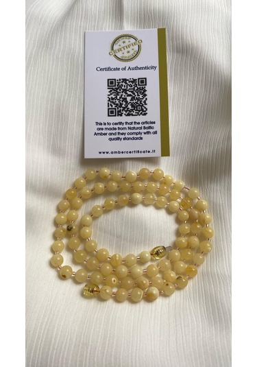 14 Gramyetişkin Kehribar Kolye Sarı