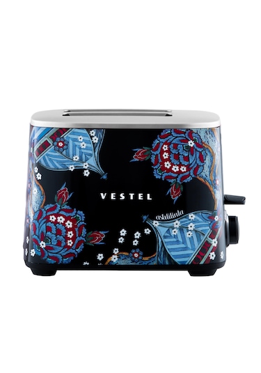 Vestel X Aslı Filinta Retro Siyah Çini Ekmek Kızartma Makinesi