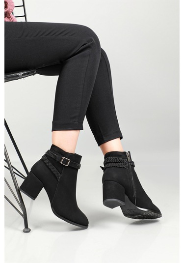 Feles Yandan Tokalı Fantazi Kadın Bot Siyah