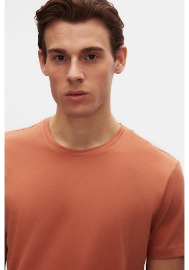 Ds Damat Relaxed Fit Tarçın %100 Pamuk T-shirt 6hc14ort02005 TARÇIN