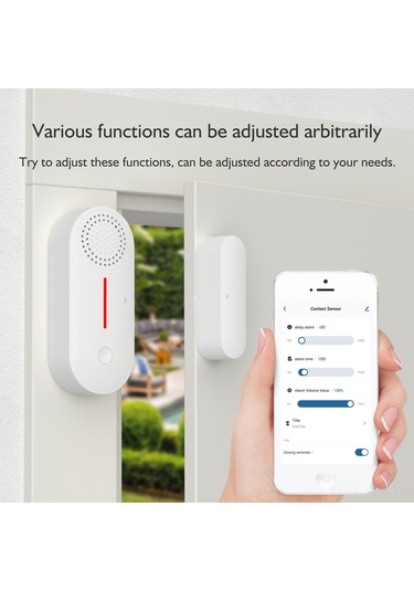 Singree Akıllı Ev Güvenlik Sensörü - Wifi Kontrollü Kapı/pencere Alarmı, Tuya Uygulaması İle Uzaktan İzleme