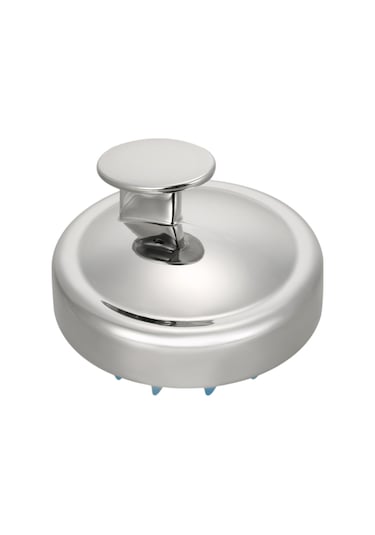 Samdoo Yumuşak Silikon Saç Yıkama Fırçası - Ev Ve Kuaför Kullanıma Uygun - Scalp Masaj Ve Temizlik Aracı - Gümüş Renk