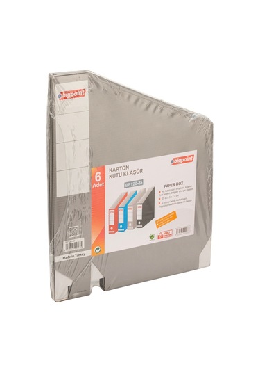 Bigpoint Karton Kutu Klasör Gri 6'lı Paket