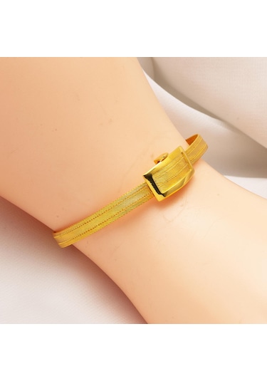 Bilezikci Trabzon Hasır 22 Ayar Altın Bileklik Sarı Sarı Altın