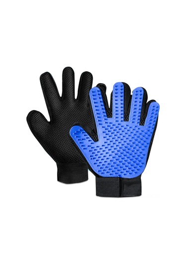 Skycity Yenilenmiş Versiyon: Yumuşak Masaj Ve Etkili Tüy Temizliği İçin Evcil Hayvan Eldiveni Mavi