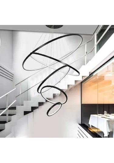 Samanyolu / Sarkıt Avize / 90-80-60-40-30 Cm / Antrasit Gövde / 3 Antrasit