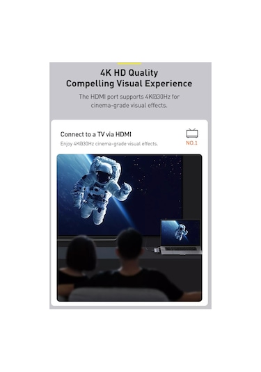 Baseus Metal Gleam 11in1 Multifonksiyonel Type-C Hub Dock Station