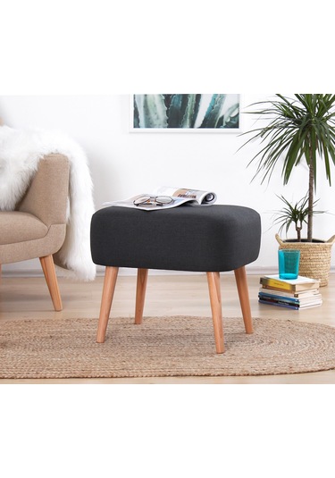 Lorencehome Parrot Puf - Koyu Gri / Lorence Home