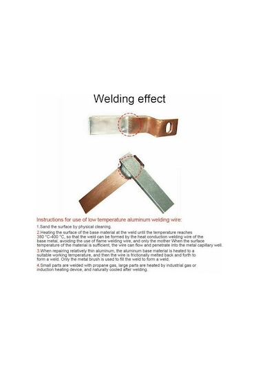 Wezone Alüminyumla Sadece Kaynaklanabilir Katı Çekirdekli Alüminyum Kaynak Teli 25cm X 1.6mm 10 Adet