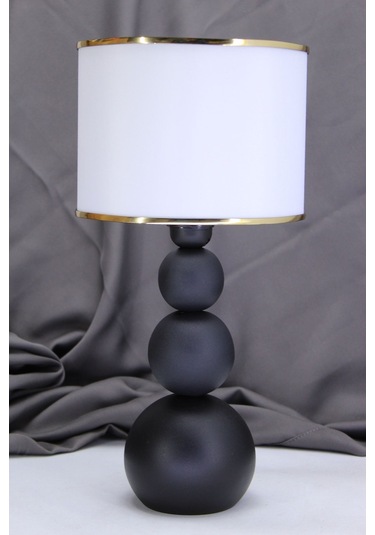 Toplu Masa Abajuru Gece Lambası Siyah