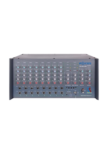 Startech Focus - F8-600 USB 2x300W 8 Kanal Stereo Cami Anfisi Power Mixer Amfi