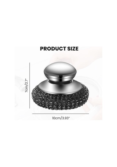 Shineyee 2 Adet Paslanmaz Çelik Çöpeli, Artık Yemeksilik Ve Tencere Temizliği İçin Kullandıkça Kayıp Olmayan, Kaliteli Leke Kaldıran Temizlik Aleti Gümüş