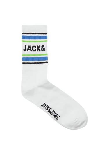 Beyaz Jack & Jones Erkek Çorap 3lü Paket 12256220 Beyaz