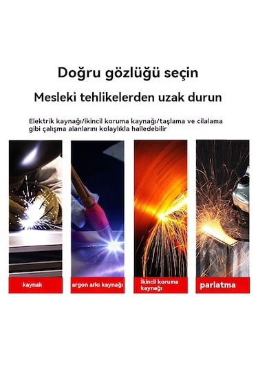 Otomatik Kararan Kaynak Camları-entegre Ekranlı Mavi Model + 10 K