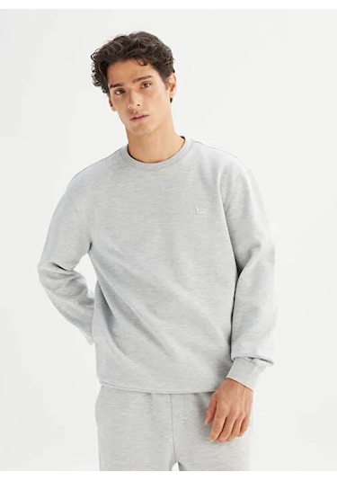 Lee Small Logo Gri Erkek Sweatshirt L252030836 Gri
