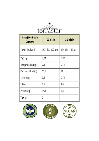 Terrastar Organik Karabuğday Patlağı 12'li