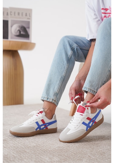 Tagras Kadın Günlük Ortopedik Sneaker Spor Ayakkabı Mavi