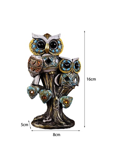 Suntek Baykuş Heykelcik Koleksiyon Modern Reçine Beyaz